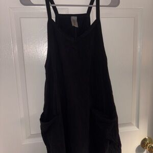 Black Romper with Pockets
